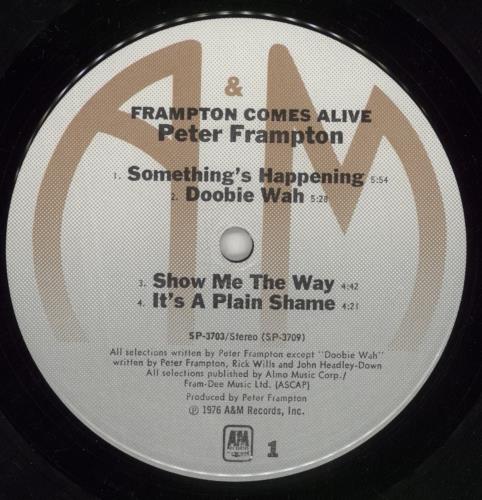 Peter Frampton Frampton Comes Alive! - EX 2-LP vinyl record set (Double LP Album) US PFR2LFR457599