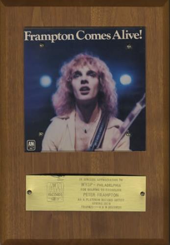 Peter Frampton Frampton Comes Alive! award disc US PFRAWFR376895