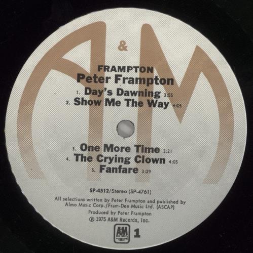 Peter Frampton Frampton vinyl LP album (LP record) US PFRLPFR703989