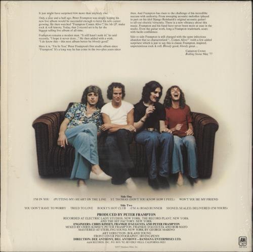 Peter Frampton I'm In You - Hype Stickered Shrink vinyl LP album (LP record) US PFRLPIM874607