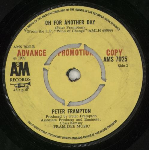 Peter Frampton It's A Plain Shame 7" vinyl single (7 inch record / 45) UK PFR07IT184658