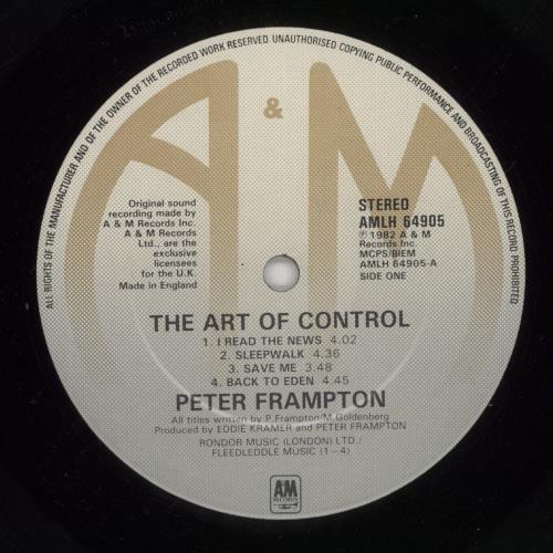 Peter Frampton The Art Of Control vinyl LP album (LP record) Dutch PFRLPTH485771