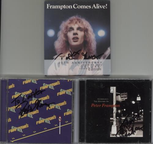 Peter Frampton Three Signed Peter Frampton CDs 4-CD album set US PFR4CTH874048
