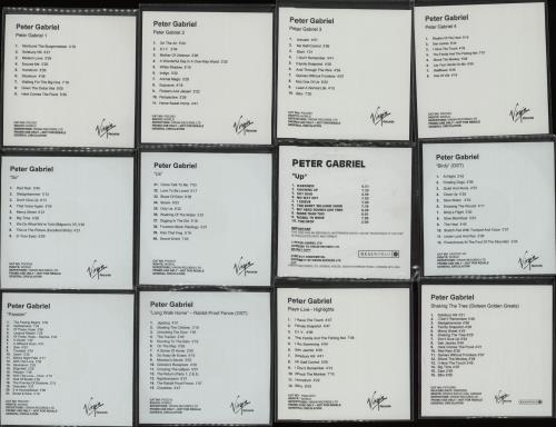 Peter Gabriel 1977-2002 Albums - 12 CD-Rs CD-R acetate UK GABCRAL656609