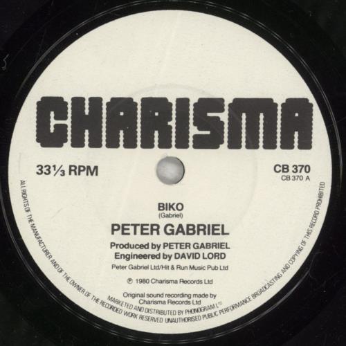 Peter Gabriel Biko 7" vinyl single (7 inch record / 45) UK GAB07BI52260