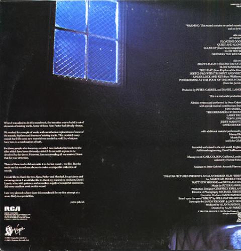 Peter Gabriel Birdy vinyl LP album (LP record) Brazilian GABLPBI235897