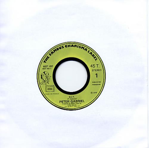Peter Gabriel D.I.Y. 7" vinyl single (7 inch record / 45) French GAB07DI347726
