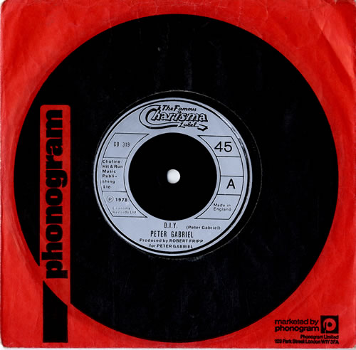 Peter Gabriel D.I.Y. 7" vinyl single (7 inch record / 45) UK GAB07DI368274