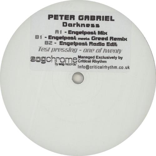 Peter Gabriel Darkness 12" vinyl single (12 inch record / Maxi-single) UK GAB12DA656719