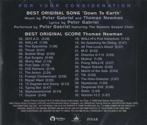 Peter Gabriel Down To Earth CD album (CDLP) US GABCDDO463282