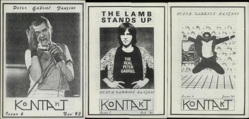 Peter Gabriel KoNTAkT - 30 Copies fanzine UK GABFAKO656642