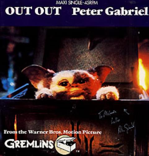 Peter Gabriel Out Out - Autographed 12" vinyl single (12 inch record / Maxi-single) Dutch GAB12OU278862