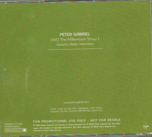 Peter Gabriel Ovo The Millenium Show - Generic Radio Interview CD album (CDLP) UK GABCDOV161486