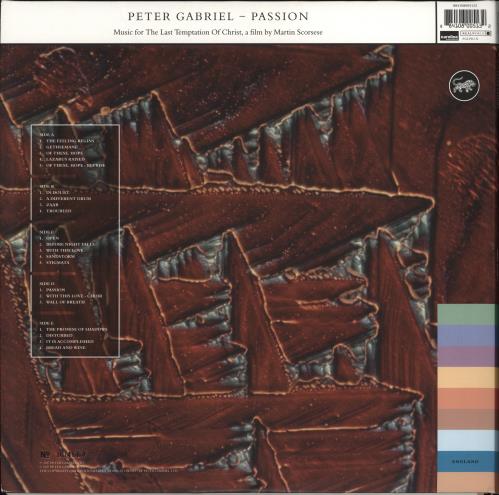 Peter Gabriel Passion - 180gm Vinyl + Numbered 3-LP vinyl record set (Triple LP Album) UK GAB3LPA773782