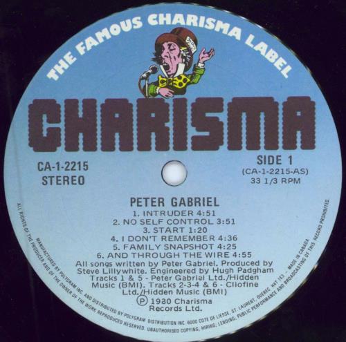 Peter Gabriel Peter Gabriel vinyl LP album (LP record) Canadian GABLPPE784642