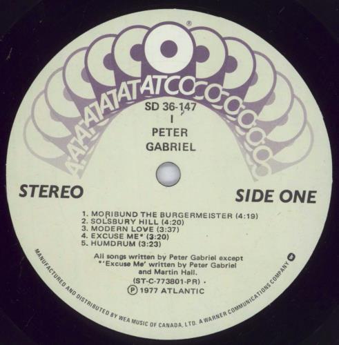 Peter Gabriel Peter Gabriel vinyl LP album (LP record) US GABLPPE832354