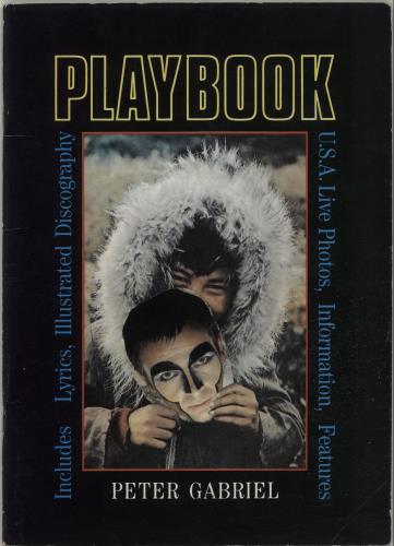 Peter Gabriel Playbook tour programme UK GABTRPL139268