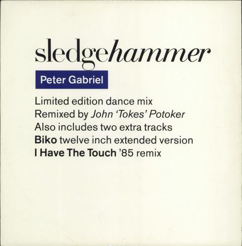 Peter Gabriel Sledgehammer - Remix 12" vinyl single (12 inch record / Maxi-single) UK GAB12SL17592