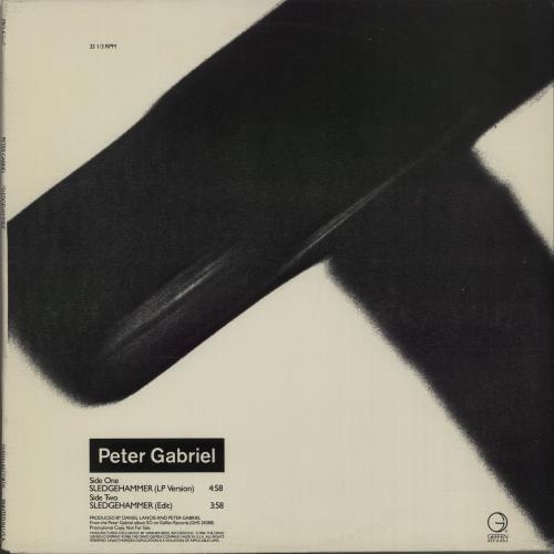 Peter Gabriel Sledgehammer 12" vinyl single (12 inch record / Maxi-single) US GAB12SL23361