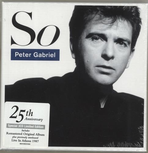 Peter Gabriel So - 25th Anniversary 3-CD album set (Triple CD) UK GAB3CSO680725