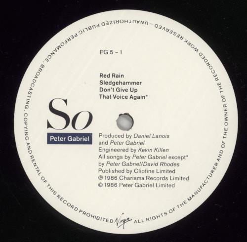 Peter Gabriel So - shrink - EX vinyl LP album (LP record) UK GABLPSO875006