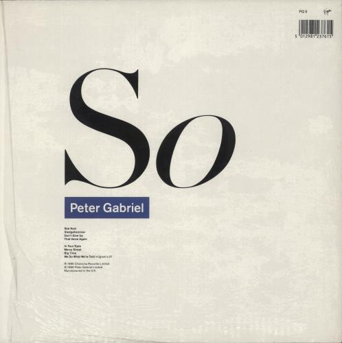 Peter Gabriel So - shrink - EX vinyl LP album (LP record) UK GABLPSO875006
