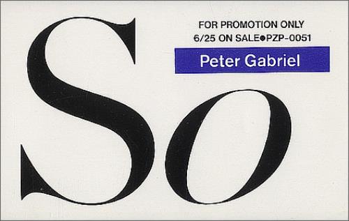 Peter Gabriel So cassette single Japanese GABCSSO231682