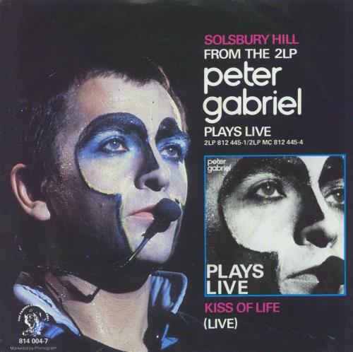 Peter Gabriel Solsbury Hill Live 7" vinyl single (7 inch record / 45) Dutch GAB07SO831386