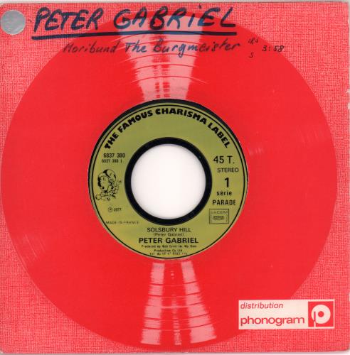 Peter Gabriel Solsbury Hill 7" vinyl single (7 inch record / 45) French GAB07SO656682