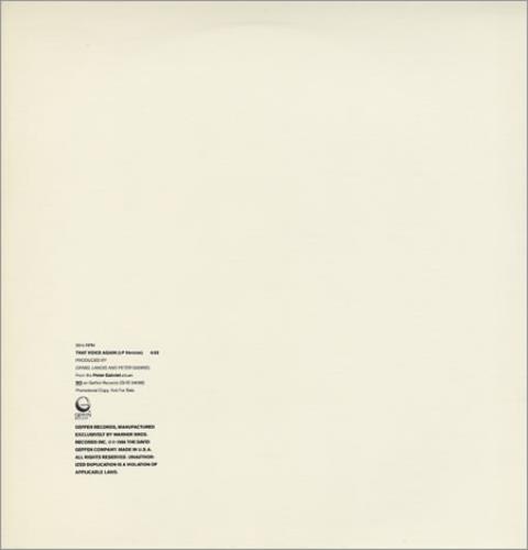 Peter Gabriel That Voice Again 12" vinyl single (12 inch record / Maxi-single) US GAB12TH47036