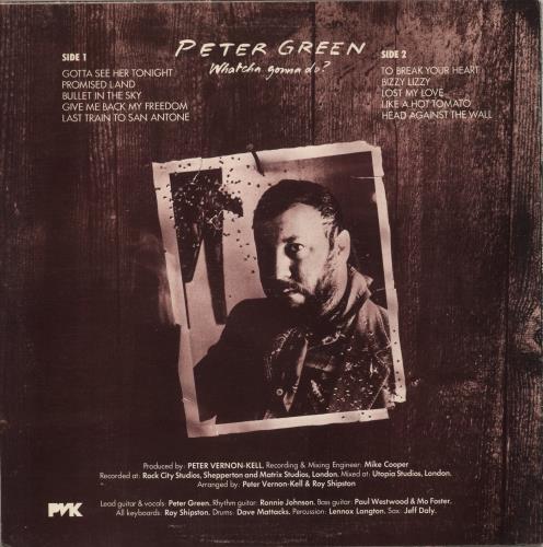 Peter Green Whatcha Gonna Do? vinyl LP album (LP record) UK PGRLPWH133117