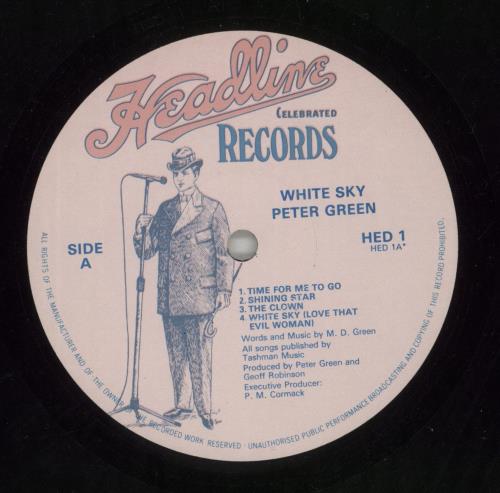Peter Green White Sky - EX vinyl LP album (LP record) UK PGRLPWH713821