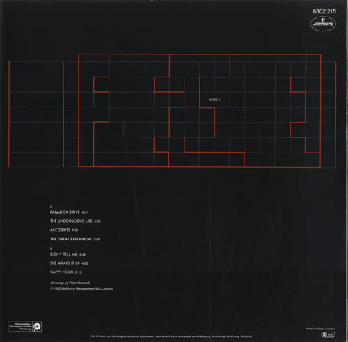 Peter Hammill Enter K vinyl LP album (LP record) German HMLLPEN518543