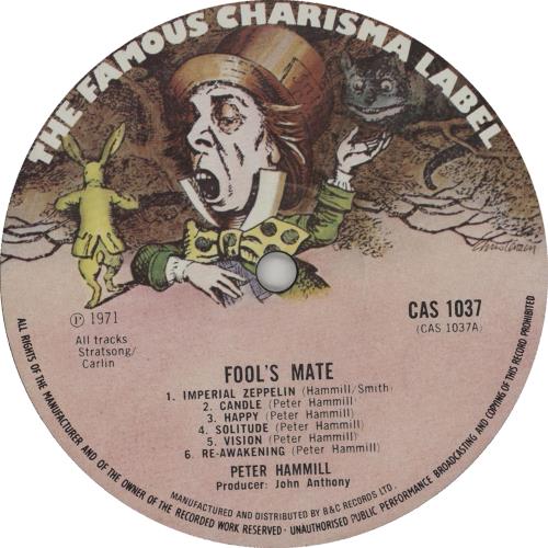 Peter Hammill Fool's Mate - Large Mad Hatter vinyl LP album (LP record) UK HMLLPFO489805
