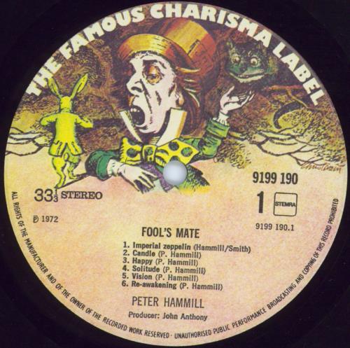 Peter Hammill Fool's Mate - Large Mad Hatter vinyl LP album (LP record) Dutch HMLLPFO807003