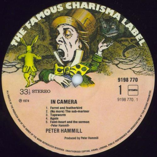 Peter Hammill In Camera vinyl LP album (LP record) Dutch HMLLPIN807013