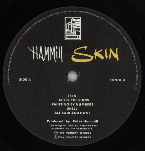 Peter Hammill Skin vinyl LP album (LP record) UK HMLLPSK880409