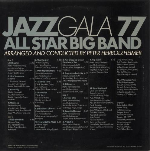Peter Herbolzheimer Jazz Gala 77 All Star Big Band - White label + Obi 2-LP vinyl record set (Double LP Album) Japanese PHH2LJA872717