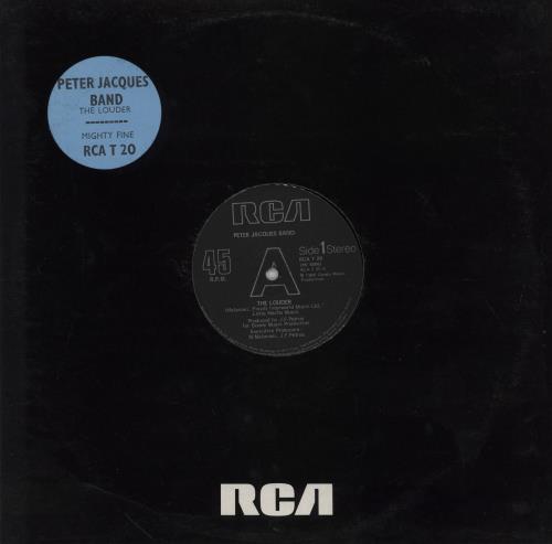 Peter Jacques Band The Louder - Stickered Sleeve 12" vinyl single (12 inch record / Maxi-single) UK P6S12TH754494