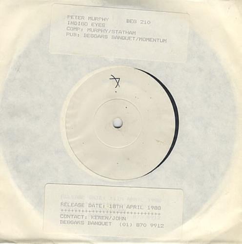Peter Murphy Indigo Eyes 7" vinyl single (7 inch record / 45) UK PEM07IN374098