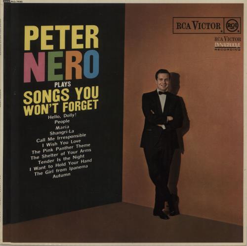 Peter Nero Peter Nero Plays Songs You Won't Forget vinyl LP album (LP record) UK PNOLPPE680068