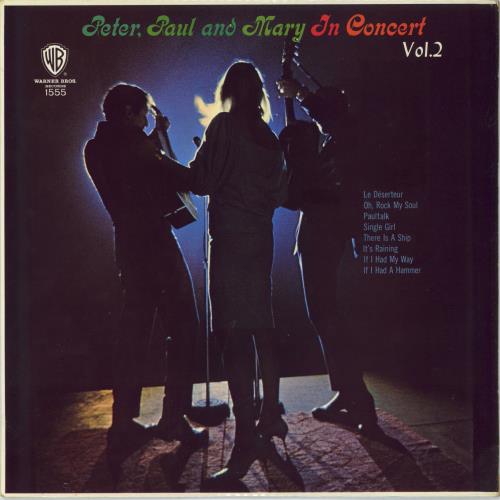 Peter Paul & Mary In Concert Vol.2 vinyl LP album (LP record) UK PPMLPIN797825