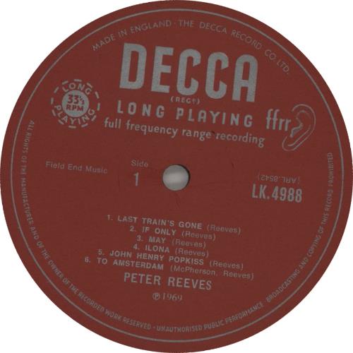 Peter Reeves The Way I See It vinyl LP album (LP record) UK PJ-LPTH660110