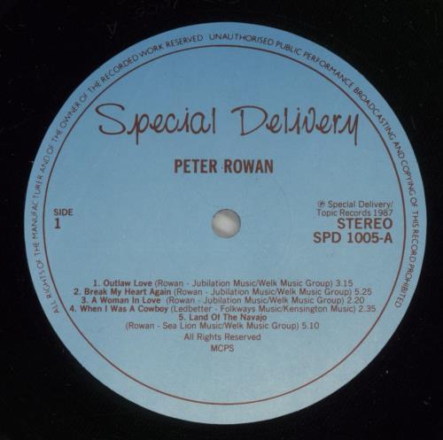 Peter Rowan Peter Rowan vinyl LP album (LP record) UK PX7LPPE630103