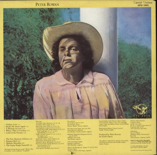 Peter Rowan Peter Rowan vinyl LP album (LP record) UK PX7LPPE630103