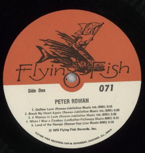 Peter Rowan Peter Rowan vinyl LP album (LP record) US PX7LPPE872099