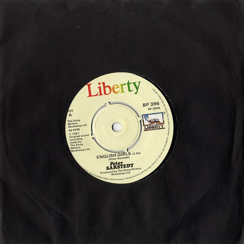 Peter Sarstedt English Girls 7" vinyl single (7 inch record / 45) UK PS307EN631287