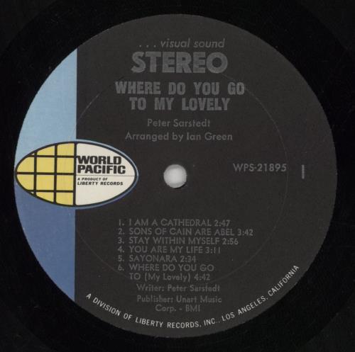 Peter Sarstedt Where Do You Go To My Lovely vinyl LP album (LP record) US PS3LPWH849428