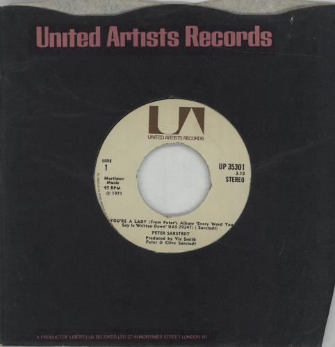 Peter Sarstedt You're A Lady 7" vinyl single (7 inch record / 45) UK PS307YO677559