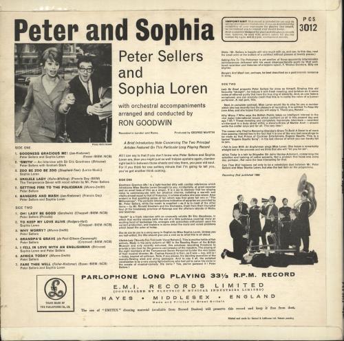 Peter Sellers Peter And Sophia - 1st vinyl LP album (LP record) UK PTELPPE306848